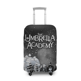 Чехол для чемодана 3D с принтом The Umbrella Academy в Рязани, 86% полиэфир, 14% спандекс | двустороннее нанесение принта, прорези для ручек и колес | the umbrella academy | umbrella | академия амбрелла | амбрелла | герб | зонтик