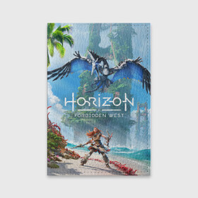 Обложка для паспорта матовая кожа с принтом Horizon Forbidden West в Рязани, натуральная матовая кожа | размер 19,3 х 13,7 см; прозрачные пластиковые крепления | aloy | guerrilla games | horizon forbidden west | hunt | zero dawn | горизонт | запретный запад | игры | нулевой рассвет | охота | элой