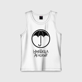 Детская майка хлопок с принтом Академия Амбрелла в Рязани,  |  | the umbrella academy | umbrella | академия амбрелла | амбрелла | герб | зонтик