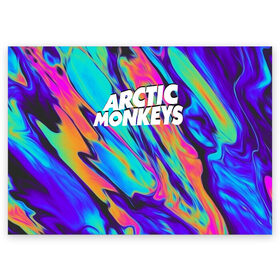 Поздравительная открытка с принтом ARCTIC MONKEYS в Рязани, 100% бумага | плотность бумаги 280 г/м2, матовая, на обратной стороне линовка и место для марки
 | alex turner | arctic monkeys | rock | алекс тернер | арктик манкис | рок