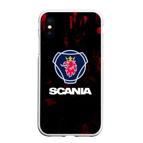 Чехол для iPhone XS Max матовый с принтом Scania в Рязани, Силикон | Область печати: задняя сторона чехла, без боковых панелей | scania | автобус | грузовик | дальнобой | дальнобойщик | лев | скания | фура | шведское авто