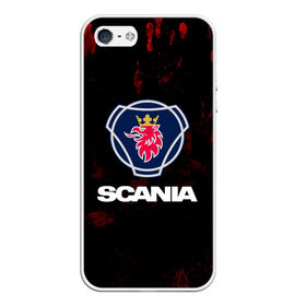 Чехол для iPhone 5/5S матовый с принтом Scania в Рязани, Силикон | Область печати: задняя сторона чехла, без боковых панелей | scania | автобус | грузовик | дальнобой | дальнобойщик | лев | скания | фура | шведское авто