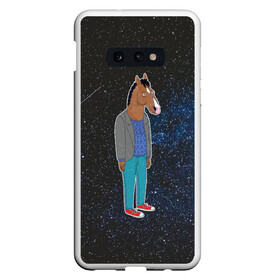 Чехол для Samsung S10E с принтом galaxy BoJack в Рязани, Силикон | Область печати: задняя сторона чехла, без боковых панелей | horseman | абстракция | аниме | артхаус | боджек | галактика | звёзды | конь боджек | космос | эстетика