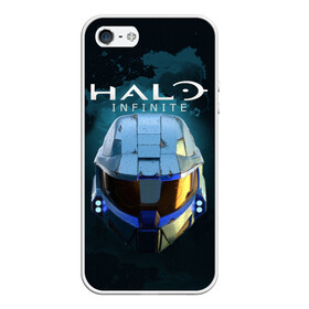 Чехол для iPhone 5/5S матовый с принтом Halo Infinite в Рязани, Силикон | Область печати: задняя сторона чехла, без боковых панелей | fp | halo | halo infinite | master chief | microsoft | skull | игра | мастер чиф | сияние | спартанец 117 | череп | шутер