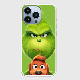 Чехол для iPhone 13 Pro с принтом Гринч в Рязани,  |  | Тематика изображения на принте: grinch | гринч | монстр | персонаж | собачка | чудище