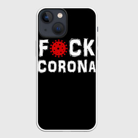 Чехол для iPhone 13 mini с принтом Fck corona в Рязани,  |  | corona | coronavirus | covid | ковид | корона | коронавирус | пандемия