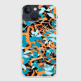 Чехол для iPhone 13 mini с принтом Яркие линии в Рязани,  |  | brushstrokes | lines | paint | краски | линии | мазки | потерялся | узор