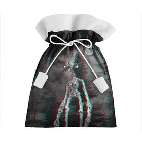 Подарочный 3D мешок с принтом Siren Head Horror в Рязани, 100% полиэстер | Размер: 29*39 см | glitch | glitch siren head | rgb | siren head | sirena | глитч | глич | ретро | сирейноголовый | сирена | сиреноголовый
