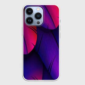 Чехол для iPhone 13 Pro с принтом Tropics в Рязани,  |  | purple | абстрактный | абстракция | геометрический рисунок | геометрия | индиго | корея | кружево | листья | лого | неон | неоновая | неоновое | неоновые листья | неоновый | пальмы | рисунок | текстура