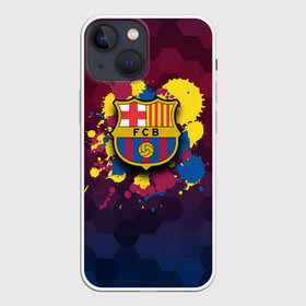 Чехол для iPhone 13 mini с принтом Barcelona в Рязани,  |  | barcelona | barselona | futbol club | барса | барселона | лионель месси | люблю футбол | месси | сине гранатовые | фанат | фк барселона | форма | форма игроков | футбол | футбольный клуб | эмблема | эмблема клуба