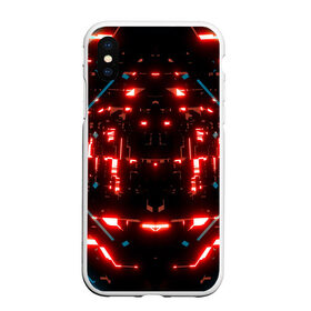 Чехол для iPhone XS Max матовый с принтом Neon Lights в Рязани, Силикон | Область печати: задняя сторона чехла, без боковых панелей | blue | cyberpunk2077 | girl | neon | неон | неоновая