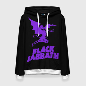 Женская толстовка 3D с принтом Black Sabbath в Рязани, 100% полиэстер  | двухслойный капюшон со шнурком для регулировки, мягкие манжеты на рукавах и по низу толстовки, спереди карман-кенгуру с мягким внутренним слоем. | black sabbath | hard rock | heavy metal | блэк сабат | группы | метал | музыка | оззи осборн | рок | хард рок | хэви метал