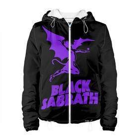 Женская куртка 3D с принтом Black Sabbath в Рязани, ткань верха — 100% полиэстер, подклад — флис | прямой крой, подол и капюшон оформлены резинкой с фиксаторами, два кармана без застежек по бокам, один большой потайной карман на груди. Карман на груди застегивается на липучку | black sabbath | hard rock | heavy metal | блэк сабат | группы | метал | музыка | оззи осборн | рок | хард рок | хэви метал