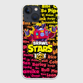 Чехол для iPhone 13 mini с принтом Brawl Stars Surge в Рязани,  |  | 8 bit | brawl | bull | carl | colt | crow | darryl | dinamike | game | leon | max | piper | poco | sandy | spike | stars | surge | бравл | бравлер | бравлеры | ворон | игра | леон | персонаж | спайк | старз | старс