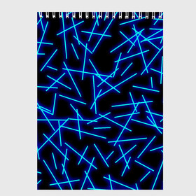 Скетчбук с принтом Неоновые линии в Рязани, 100% бумага
 | 48 листов, плотность листов — 100 г/м2, плотность картонной обложки — 250 г/м2. Листы скреплены сверху удобной пружинной спиралью | geometry | neon | pattern | stripes | блестки | геометрические | геометрия | градиент | лампочка | линии | неоновый | паттерн | пламя | полоски | полосы | свет | светящиеся | сияние | текстура | текстурные