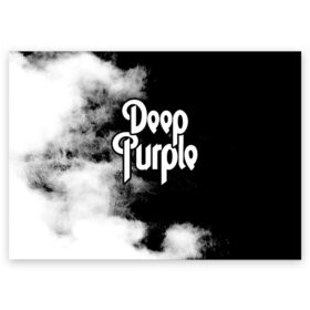 Поздравительная открытка с принтом Deep Purple в Рязани, 100% бумага | плотность бумаги 280 г/м2, матовая, на обратной стороне линовка и место для марки
 | deep purple | альбом | гловер | группа | дееп | деп | ди | дип | диперпл | дипперпл | иэн гиллан | иэн пэйс | лого | логотип | метал | морс | пепл | перпл | прогрессивный | психоделический | рок | символ | хард