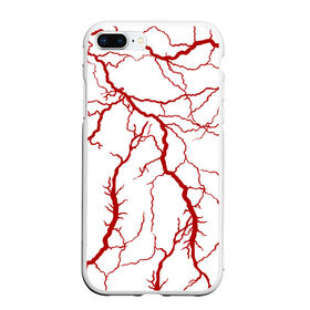 Чехол для iPhone 7Plus/8 Plus матовый с принтом Сосуды в Рязани, Силикон | Область печати: задняя сторона чехла, без боковых панелей | абстрактные | алые | артерии | вены | ветки | волны | врач | гроза | доктор | красные | кровавый | кровь | линии | медик | медицинские | молния | мышцы | нити | паутина | полосы | сердце | сетка | сосуды