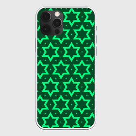Чехол для iPhone 12 Pro Max с принтом Звезда Давида в Рязани, Силикон |  | Тематика изображения на принте: вертикальный рисунок | звезда | звезда давида | звёзды | звезды давида | зеленый | зеленый узор | светлый | тёмный | узор