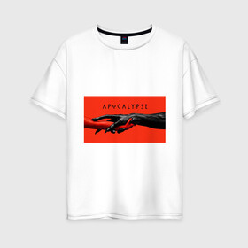 Женская футболка хлопок Oversize с принтом Американская История Ужасов в Рязани, 100% хлопок | свободный крой, круглый ворот, спущенный рукав, длина до линии бедер
 | 