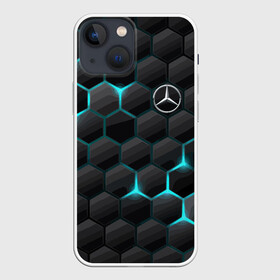 Чехол для iPhone 13 mini с принтом Mercedes Benz в Рязани,  |  | cell | germany | mercedes benz | pattern | prestige | германия | мерседес | престиж | соты | узор