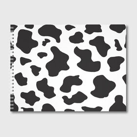 Альбом для рисования с принтом COW PRINT в Рязани, 100% бумага
 | матовая бумага, плотность 200 мг. | animals | cow | cow print | корова | коровий принт