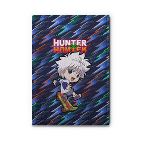 Обложка для автодокументов с принтом Киллуа Hunter x Hunter в Рязани, натуральная кожа |  размер 19,9*13 см; внутри 4 больших “конверта” для документов и один маленький отдел — туда идеально встанут права | anime | hunter | hunter x hunter | killua | zoldyck | аниме | зодиак | охотник | охотники