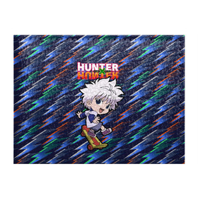 Обложка для студенческого билета с принтом Киллуа Hunter x Hunter в Рязани, натуральная кожа | Размер: 11*8 см; Печать на всей внешней стороне | anime | hunter | hunter x hunter | killua | zoldyck | аниме | зодиак | охотник | охотники