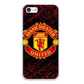 Чехол для iPhone 5/5S матовый с принтом MANCHESTER UNITED. в Рязани, Силикон | Область печати: задняя сторона чехла, без боковых панелей | fc | football | football club | manchester united | sport | английский профессиональный футбольный клуб | манчестер юнайтед | спорт | уефа | униформа | фирменные цвета | фк | футбол | футбольный клуб