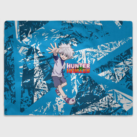 Плед 3D с принтом Киллуа Hunter x Hunter в Рязани, 100% полиэстер | закругленные углы, все края обработаны. Ткань не мнется и не растягивается | Тематика изображения на принте: anime | hunter | hunter x hunter | killua | zoldyck | аниме | зодиак | охотник | охотники