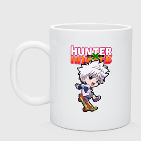 Кружка керамическая с принтом Киллуа Hunter x Hunter в Рязани, керамика | объем — 330 мл, диаметр — 80 мм. Принт наносится на бока кружки, можно сделать два разных изображения | anime | hunter | hunter x hunter | killua | zoldyck | аниме | зодиак | охотник | охотники