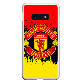 Чехол для Samsung S10E с принтом MANCHESTER UNITED в Рязани, Силикон | Область печати: задняя сторона чехла, без боковых панелей | fc | football | football club | manchester united | sport | английский профессиональный футбольный клуб | манчестер юнайтед | спорт | уефа | униформа | фирменные цвета | фк | футбол | футбольный клуб