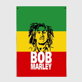 Постер с принтом Bob Marley в Рязани, 100% бумага
 | бумага, плотность 150 мг. Матовая, но за счет высокого коэффициента гладкости имеет небольшой блеск и дает на свету блики, но в отличии от глянцевой бумаги не покрыта лаком | Тематика изображения на принте: bob | bob marley | движение | музыка | рэгги | свобода | стиль | счастье | ямайка