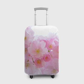 Чехол для чемодана 3D с принтом Сакура в Рязани, 86% полиэфир, 14% спандекс | двустороннее нанесение принта, прорези для ручек и колес | красивые | лето | летоахлето | летовернись | летожара | летонеуходи | летоцветы | леточко | любовь | много | много цветов | насекомые | радость | сакура | цветы