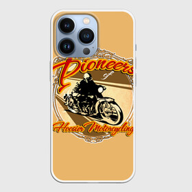 Чехол для iPhone 13 Pro с принтом Hoosier Motorcycling в Рязани,  |  | Тематика изображения на принте: motorcycle | байкеры | мотоциклы | пионеры