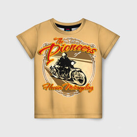 Детская футболка 3D с принтом Hoosier Motorcycling в Рязани, 100% гипоаллергенный полиэфир | прямой крой, круглый вырез горловины, длина до линии бедер, чуть спущенное плечо, ткань немного тянется | motorcycle | байкеры | мотоциклы | пионеры
