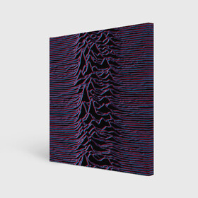 Холст квадратный с принтом Joy Division Glitch в Рязани, 100% ПВХ |  | glitch | ian curtis | joy division | rock | unknown pleasures | глюк | иэн кёртис | рок