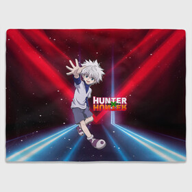 Плед 3D с принтом Киллуа Hunter x Hunter в Рязани, 100% полиэстер | закругленные углы, все края обработаны. Ткань не мнется и не растягивается | Тематика изображения на принте: anime | hunter | hunter x hunter | killua | zoldyck | аниме | зодиак | охотник | охотники