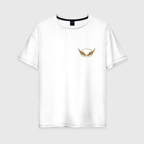 Женская футболка хлопок Oversize с принтом Крылоборство (ангел) в Рязани, 100% хлопок | свободный крой, круглый ворот, спущенный рукав, длина до линии бедер
 | ангел | клуб романтики | крылья | секрет небес
