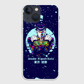 Чехол для iPhone 13 mini с принтом JoJo Bizarre Adventure в Рязани,  |  | Тематика изображения на принте: anime | jojo | jojo’s bizarre adventure | аниме | анимэ | биззаре адвенчер | джо | джо джо | джоджо | джонатан джостар | дзёсукэ хигасиката | дзётаро кудзё | жожо | игги | кира | лого | манга | невероятные приключения