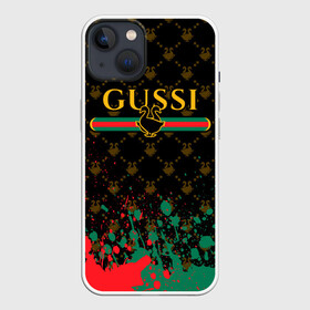 Чехол для iPhone 13 с принтом GUSSI   ГУСИ в Рязани,  |  | anti | antibrand | brand | fashion | gucci | gusi | gussi | logo | meme | memes | анти | антибренд | бренд | гуси | гуччи | забавные | лого | логотип | мем | мемы | мода | прикол | приколы | прикольные | символ