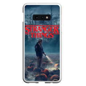 Чехол для Samsung S10E с принтом Stranger Things в Рязани, Силикон | Область печати: задняя сторона чехла, без боковых панелей | 11 | demogorgon | dustin | eleven | jim hopper | lucas | mike | nancy | netflix | steve | will | билли | дастин | демогоргон | джойс | джонатан | дина | загадочные события | лукас | майк | макс | нетфликс | нэнси | оди | одиннадцать