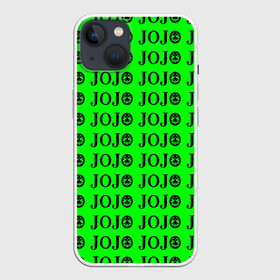 Чехол для iPhone 13 с принтом JoJo Bizarre Adventure в Рязани,  |  | anime | jojo | jojo’s bizarre adventure | аниме | анимэ | биззаре адвенчер | джо | джо джо | джоджо | джонатан джостар | дзёсукэ хигасиката | дзётаро кудзё | жожо | игги | кира | лого | манга | невероятные приключения