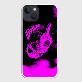 Чехол для iPhone 13 с принтом Джоджо fuck фиолетовый в Рязани,  |  | anime | jojo | jojo’s bizarre adventure | аниме | анимэ | биззаре адвенчер | джо | джо джо | джоджо | джонатан джостар | дзёсукэ хигасиката | дзётаро кудзё | жожо | игги | кира | лого | манга | невероятные приключения