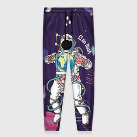 Женские брюки 3D с принтом Elon Musk в Рязани, полиэстер 100% | прямой крой, два кармана без застежек по бокам, с мягкой трикотажной резинкой на поясе и по низу штанин. В поясе для дополнительного комфорта — широкие завязки | astronaut | celebrity | cosmonaut | cosmos | genius | gloves | planet | space | spacesuit | гений | знаменитость | космонавт | космос | перчатки | планета | скафандр