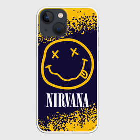 Чехол для iPhone 13 mini с принтом NIRVANA   НИРВАНА в Рязани,  |  | band | cobain | face | kurt | logo | music | nirvana | rock | rocknroll | группа | кобейн | курт | лого | логотип | музыка | музыкальная | нирвана | рожица | рок | рокнролл | символ