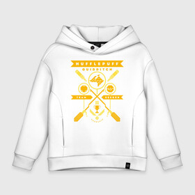 Детское худи Oversize хлопок с принтом Hufflepuff Quidditch Team в Рязани, френч-терри — 70% хлопок, 30% полиэстер. Мягкий теплый начес внутри —100% хлопок | боковые карманы, эластичные манжеты и нижняя кромка, капюшон на магнитной кнопке | Тематика изображения на принте: harry potter | hufflepuff | quidditch | vdzabma | гарри поттер | квиддич | пуффендуй | хаффлпафф