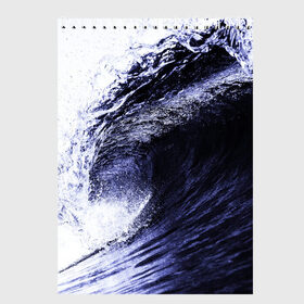 Скетчбук с принтом Волна в Рязани, 100% бумага
 | 48 листов, плотность листов — 100 г/м2, плотность картонной обложки — 250 г/м2. Листы скреплены сверху удобной пружинной спиралью | Тематика изображения на принте: брызги | вода | волна | волны | кайф | капли | капля | красота | море | озеро | океан | отдых | пляж | рыба | цунами