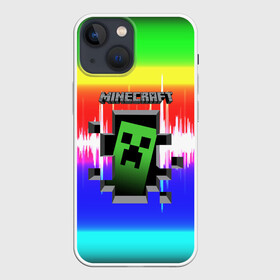 Чехол для iPhone 13 mini с принтом Minecraft (S) в Рязани,  |  | craft | creeper | dungeon | dungeons | earth | game | logo | mine | minecraft | minecraft dungeons | mobile | online | дунгеонс | земля | зомби | игра | крипер | лого | майкрафт | майнкрафт | онлайн | подземелье