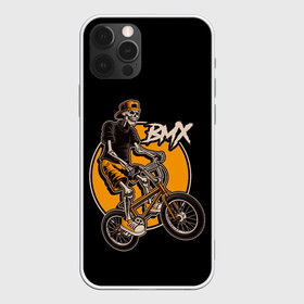 Чехол для iPhone 12 Pro Max с принтом BMX в Рязани, Силикон |  | bicycle | bmx | skull | sport | x games | велик | велосипед | велоспорт | скелет | череп | экстремальный спорт