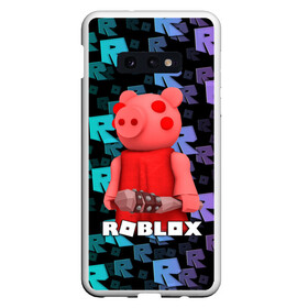 Чехол для Samsung S10E с принтом ROBLOX PIGGY - СВИНКА ПИГГИ в Рязани, Силикон | Область печати: задняя сторона чехла, без боковых панелей | pig | piggy | roblox | игра | компьютерная игра | логотип | онлайн | онлайн игра | пигги | поросенок | роблакс | роблокс | свинка | свинья